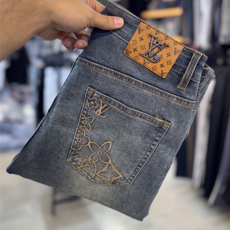 شلوار لی راسته برند LV