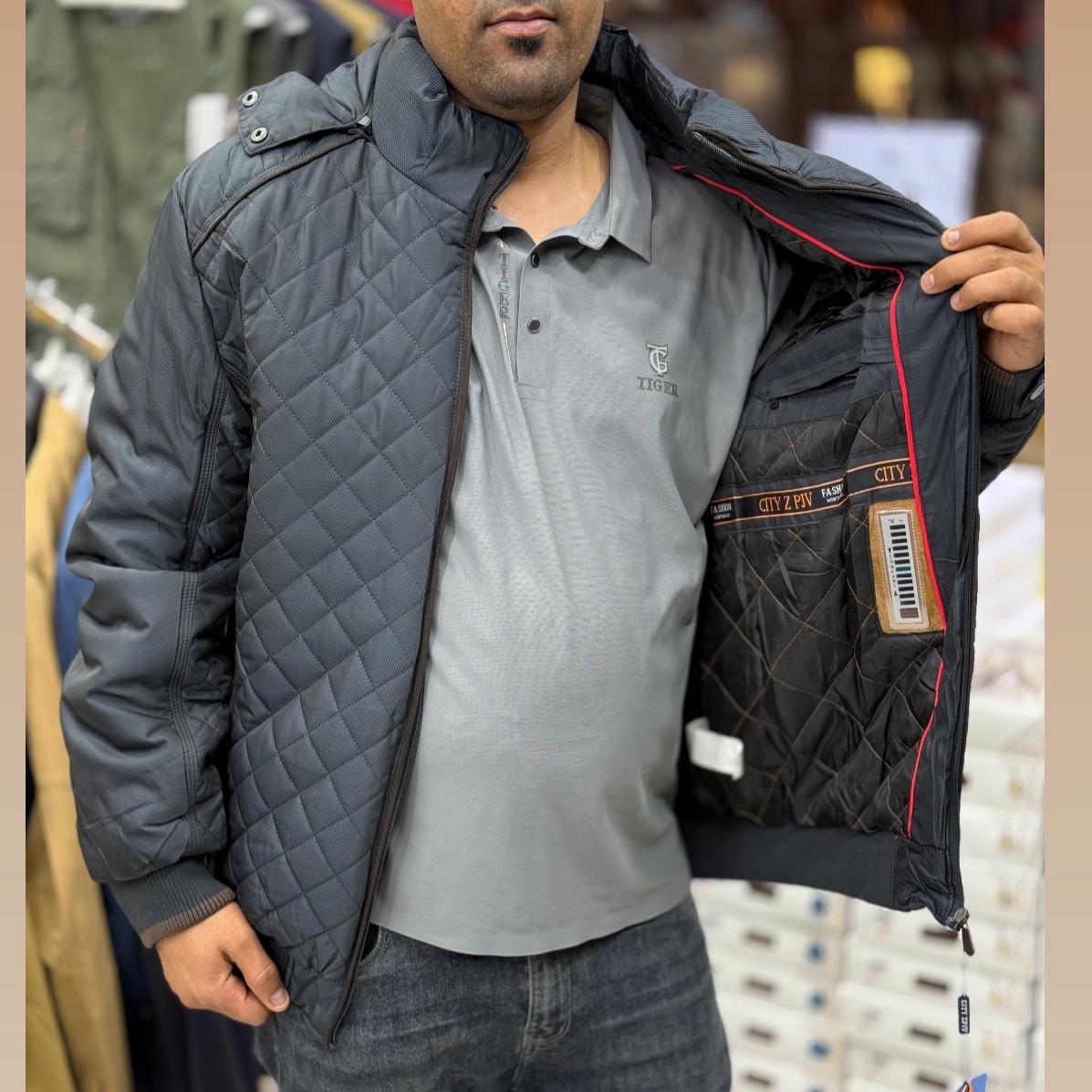 کاپشن مردانه زمستانه گرم و ضخیم دماسنج دار Zp