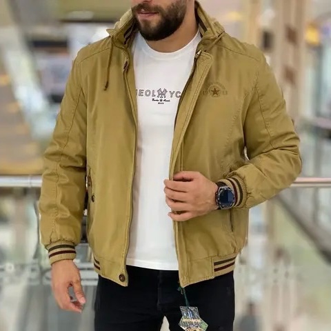 کاپشن کتان خزدار مردانه