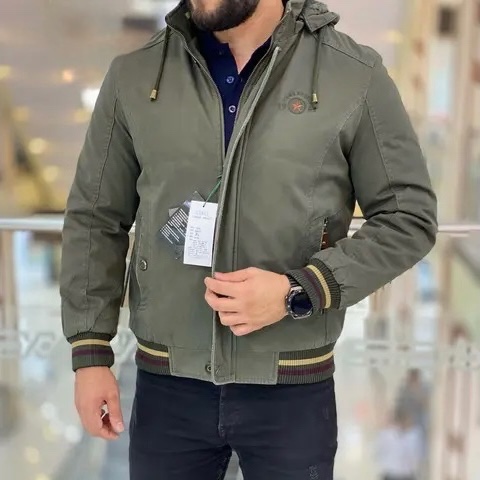 کاپشن کتان خزدار مردانه