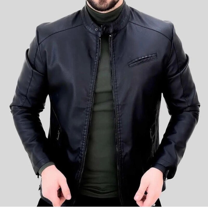 کاپشن چرم داخل مخمل شیک 2016