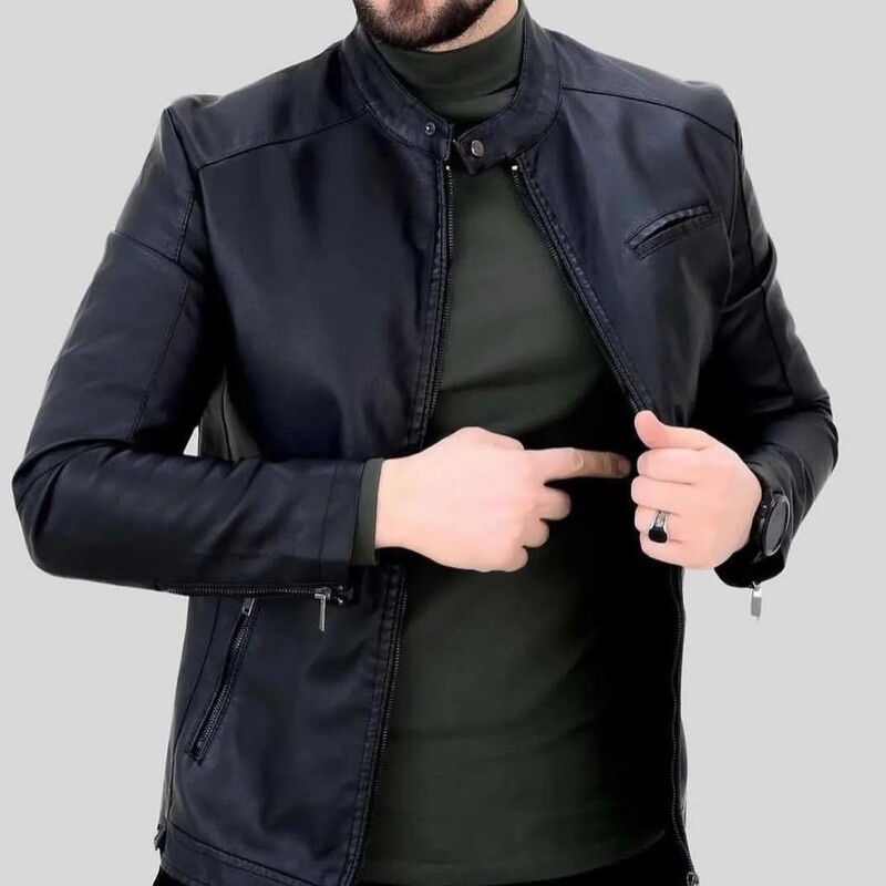 کاپشن چرم داخل مخمل شیک 2016