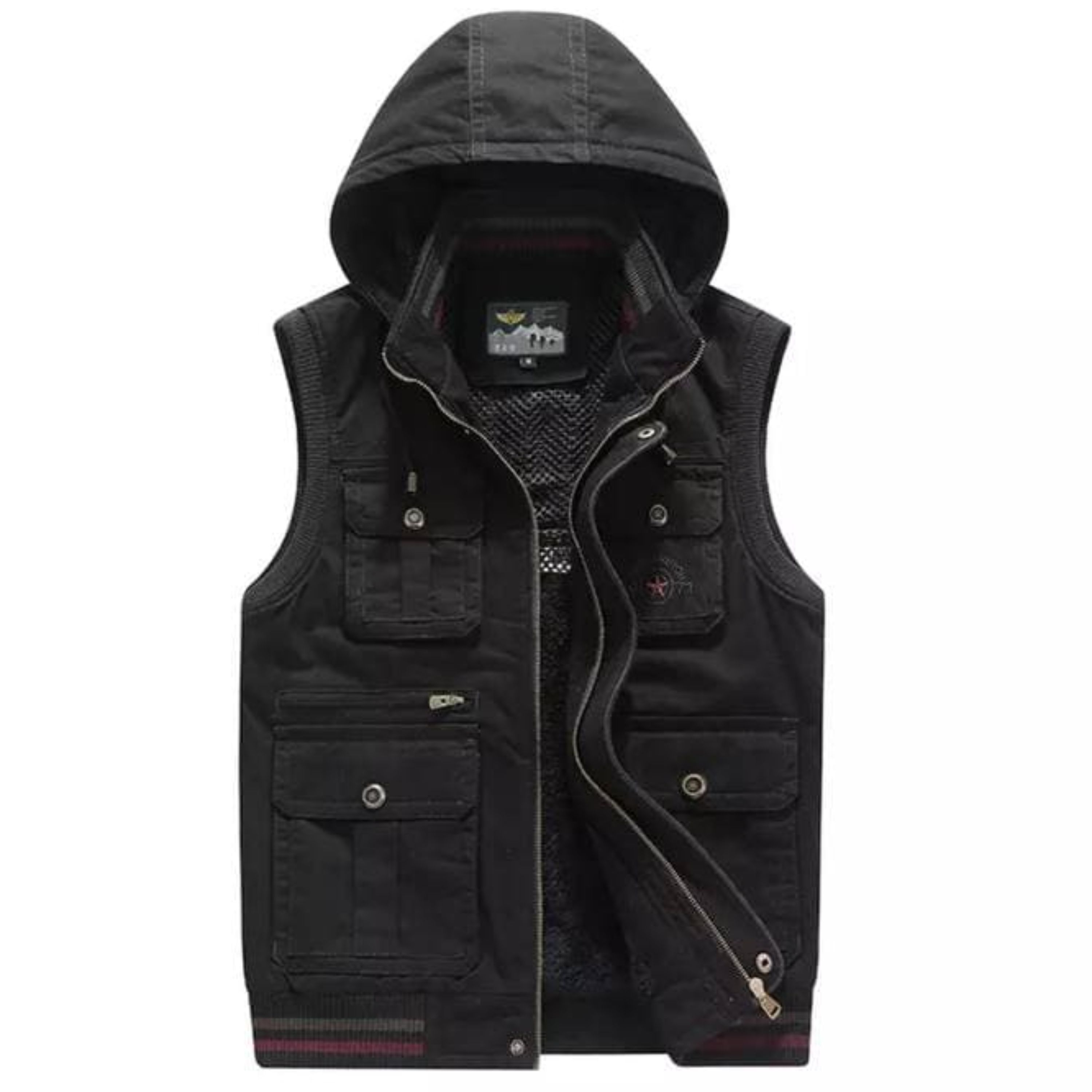 جلیقه مردانه اسپرت خزدار و کلاه دار مارک جیپ