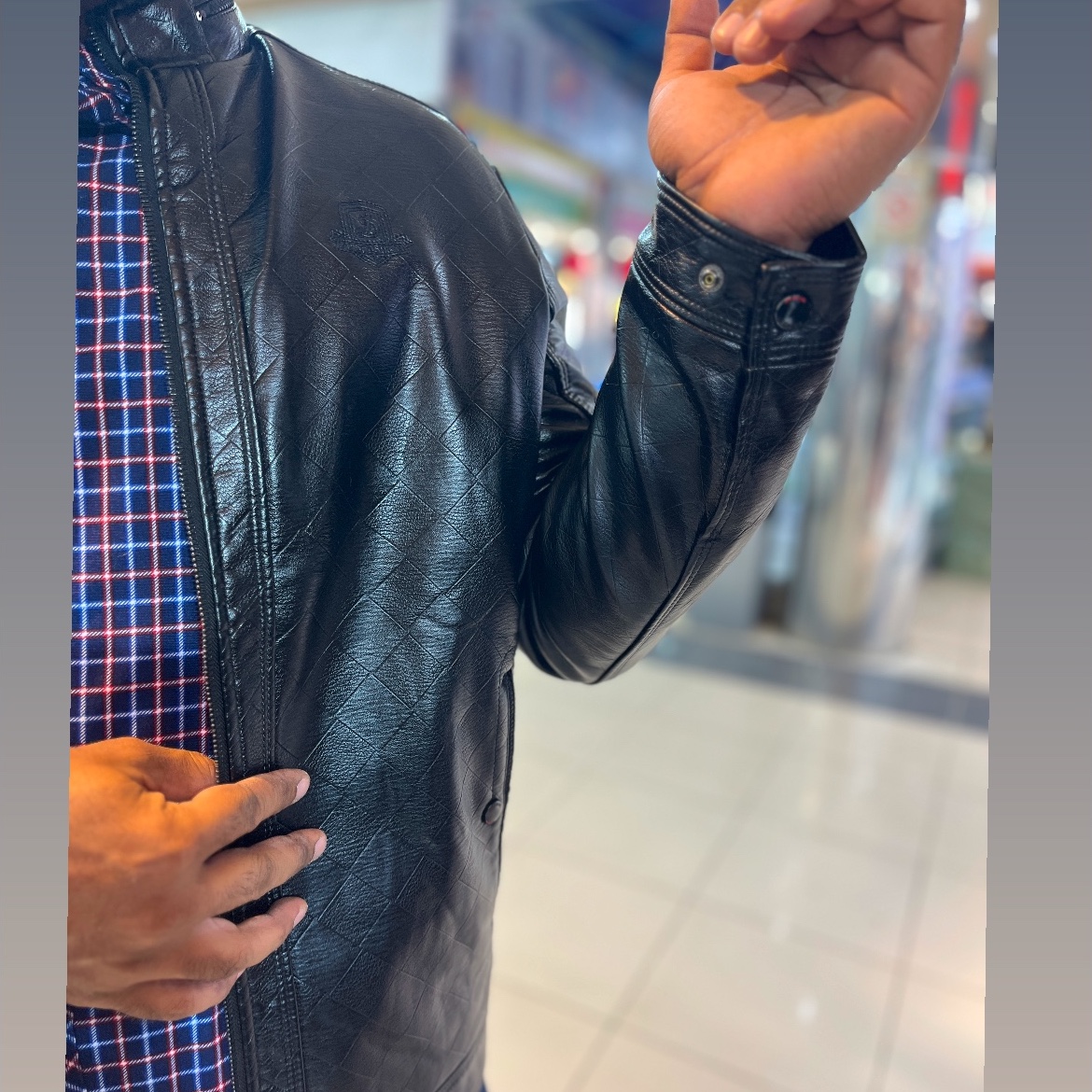 کاپشن چرم مردانه ضخیم داخل مخمل تضمینی