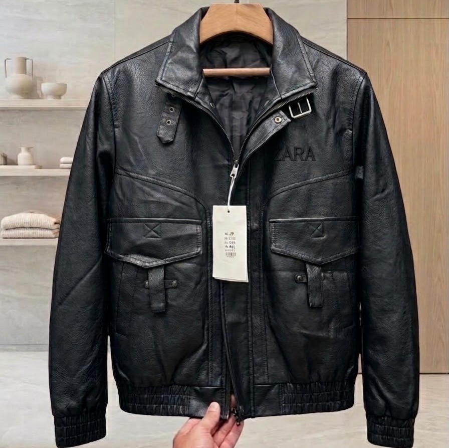 کاپشن چرم اسپرت مارک ZARA